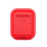 Husa de protectie din silicon cu functie de incarcare Wireless, Baseus, pentru Apple AirPods, Rosu
