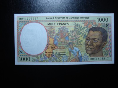 STATELE AFRICII CENTRALE / GUINEEA ECUATORIALA 1000 FRANCI 2000 UNC foto