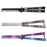 Cumpara ieftin Set trei briceaguri de antrenament DEPOX&reg;, Stylish Butterfly, otel inoxidabil, multicolor