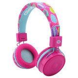 Casti audio pentru fete GoGen, Bluetooth 4.2, 300 mAh, control volum, raza actiune 10 m, microfon incorporat, Multicolor, General