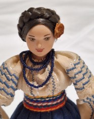 Papusa Tarancuta in costum popular traditional romanesc, ARTA Populara - Romania, Jucarie veche anii 1970