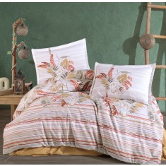 Lenjerie de pat din bumbac 100%, Clasy, pentru pat dublu, model Oliva