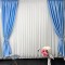 Draperie blackout pe textura de in, bleu