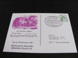 Carte Poștală Filatelică Vintage Germania 1981 &ndash; Ziua Mărcii Poștale, Ilustrație Diligență N&uuml;rnberg, Obliterată Special, Colecție Rară!, Circulata, Ungaria, Printata
