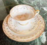 Set - mic dejun / ceai / cafea - Bavaria - Elfenbein - 1910 - 1 persoana- poleit cu aur 24K, Decorative