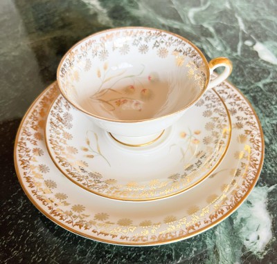 Set - mic dejun / ceai / cafea - Bavaria - Elfenbein - 1910 - 1 persoana- poleit cu aur 24K foto