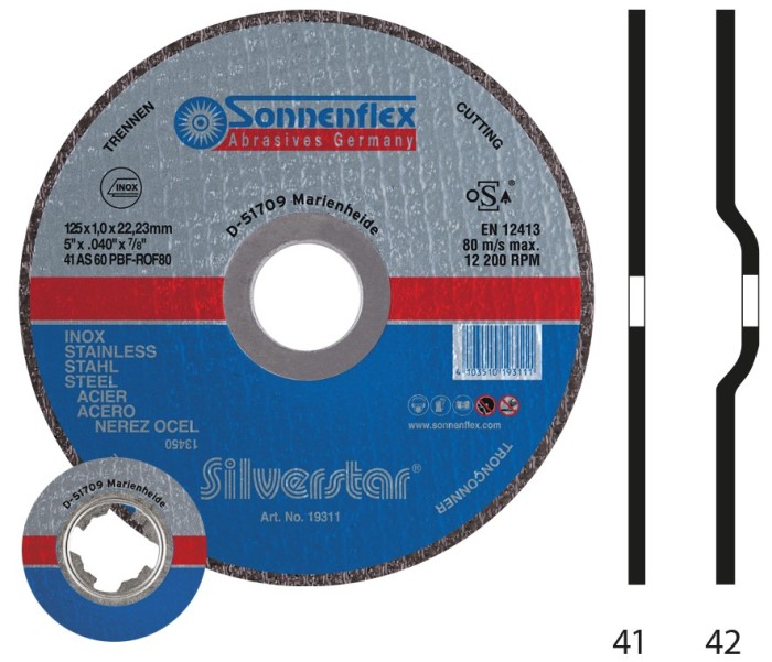 Disc debitat inox 125 x 1 x 22.23