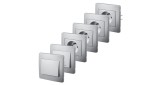 Cumpara ieftin DEBFLEX 739901 Set 4 Prize + 1 intrerupator, 16A si 2V, Aluminiu - SECOND