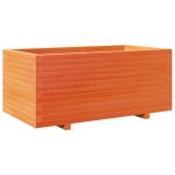 Cumpara ieftin Jardiniera gradina, maro ceruit, 110x60x49,5 cm, lemn masiv pin