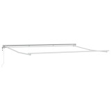 vidaXL Cadru copertină retractabil electric Ajustabil Alb 5 x 3 m Oțel 42024824