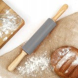 Sucitor din silicon cu manere din lemn, 39.5 x 5.5 cm, KingHoff