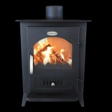 Soba retro Verso 1 &ndash; 7,5 kW, din oțel cu ușă din fontă
