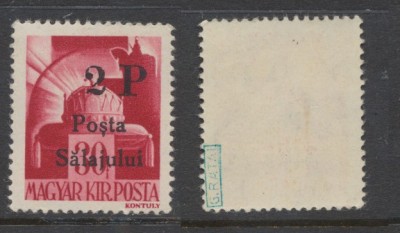 1945 ROMANIA Posta Salajului timbru local 2P/ 30f coroana MNH expertizat Ratai foto