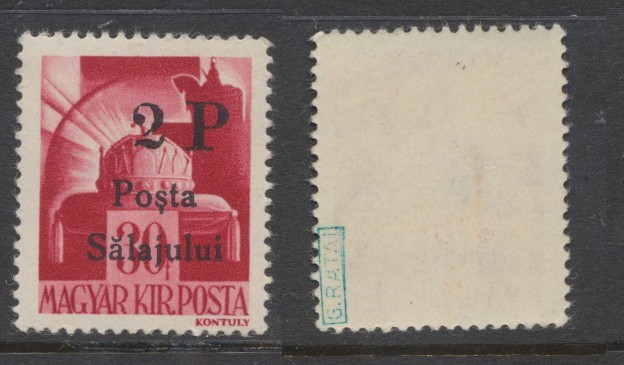 1945 ROMANIA Posta Salajului timbru local 2P/ 30f coroana MNH expertizat Ratai