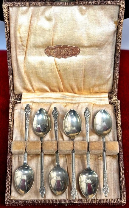 set de 6 lingurite argintate vintage Anglia
