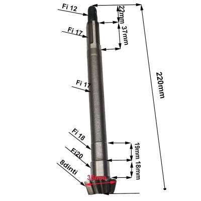 Ax transmisie cu pinion conic RURIS PS731-2-17, pentru motocultor Ruris 731K foto