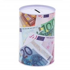 Pusculita metalica Pufo, model Euro Money, 15 x 10 cm, multicolor
