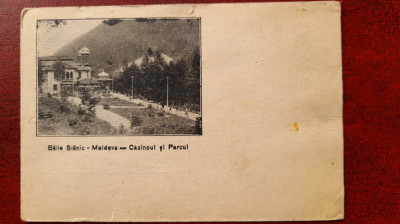 Slanic Moldova-1946-Cazinoul si Parcul-C.P.circ. foto