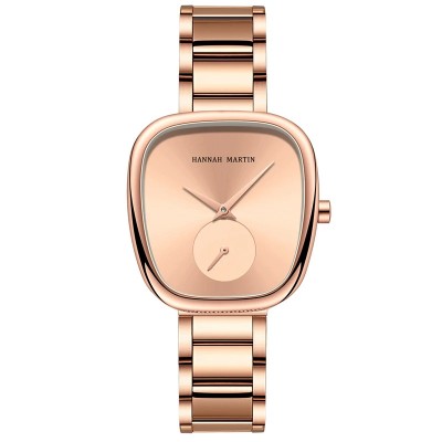 Ceas de dama Hannah Martin Quartz Fashion Minimalist Casual Quartz Auriu Roze foto