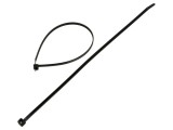 Colier de str&acirc;ngere neagră, 300mm, 6mm