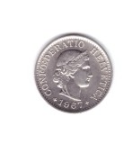 Moneda Elvetia 5 rappen 1967, stare buna, curata