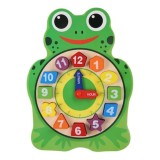 Cumpara ieftin Ceas Montessori din Lemn cu Forme Geometrice si Numere, 29.2x21.7 cm, + 3 Ani, Broasca Bufnita