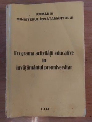 Programa activitatii educative in invatamantul preuniversitar- Ileana Daraban, Corina Cioponea foto