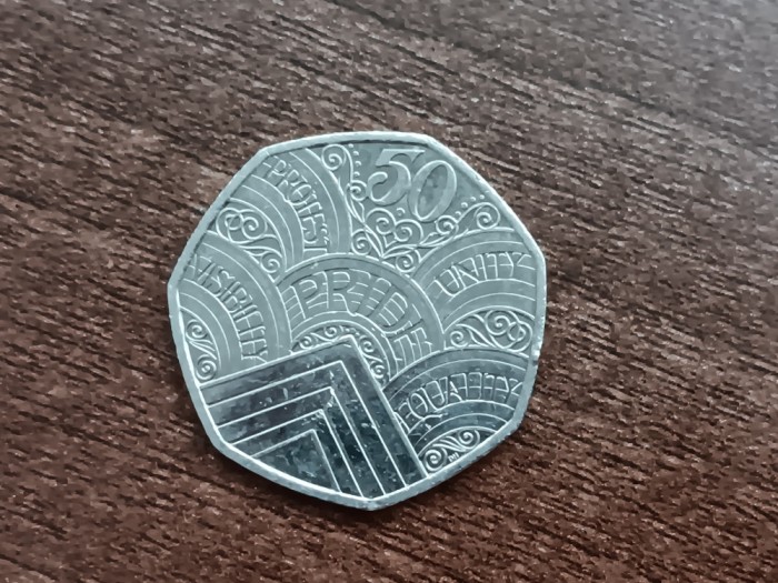 M3 C50 - Moneda foarte veche - Anglia - fifty pence omagiala - 2022