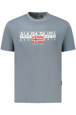 Napapijri Tricou S-Aylmer barbati, cu imprimeu cu text, Regular Fit, Gri inchis foto