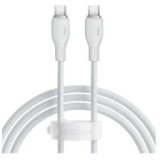 Cablu alimentare si date Baseus Pudding, Fast Charging Data Cable pt. smartphone, USB Type-C la USB Type-C 100W, 2m, alb