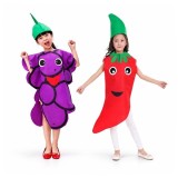 Cumpara ieftin Set costume pentru copii Ardei si Strugure DEPOX&reg;, rosu/mov, marime universala