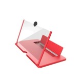 Amplificator imagine FOXMAG24 cu efect 3D, 12 inch, suport telefon, plastic, rosu
