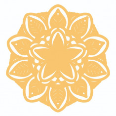 Sticker decorativ, Mandala, Galben, 60 cm, 7283ST-2 foto