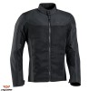 Geaca (jacheta) barbati pentru scuter - motocicleta Racing/Roadster Ixon vara model Fresh MS culoare: negru Negru S