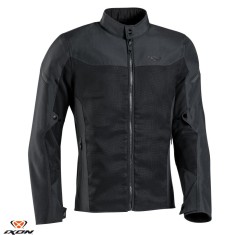 Geaca (jacheta) barbati pentru scuter - motocicleta Racing/Roadster Ixon vara model Fresh MS culoare: negru Negru XL