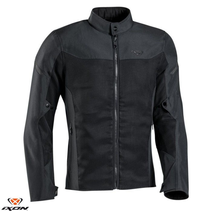 Geaca (jacheta) barbati pentru scuter - motocicleta Racing/Roadster Ixon vara model Fresh MS culoare: negru Negru S