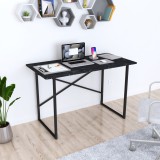 Schreibtisch Tjeldsund 120x60x75cm Marmor, schwarz [en.casa] HausGarden Leisure