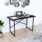Schreibtisch Tjeldsund 120x60x75cm Marmor, schwarz [en.casa] HausGarden Leisure