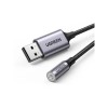 Cablu Adaptor UGREEN USB la Jack 3.5mm Audio, Gri/Negru, CM477