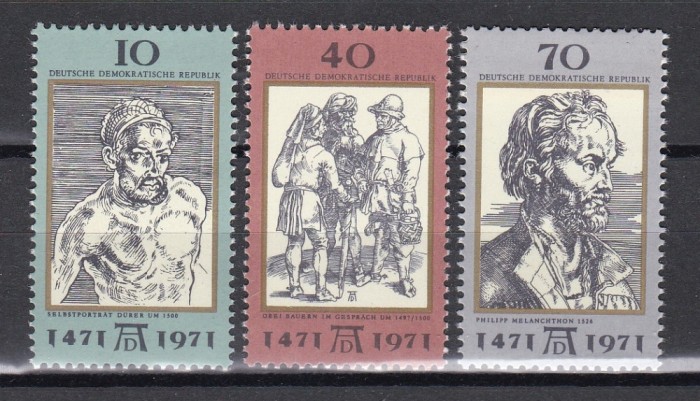 Germania RDG 1971 - 500 de ani de la nașterea lui Albrecht D&uuml;rer, MNH