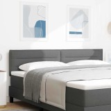 Cap de pat LED Design Linii Gri 180 cm Țesătură