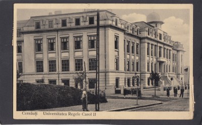 Carte Postala Romania - Cernauti - Universitatea Regele Carol II foto