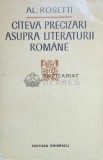 Cateva precizari asupra literaturii romane - 1972 - AL. Rosetti ($O22), Eminescu