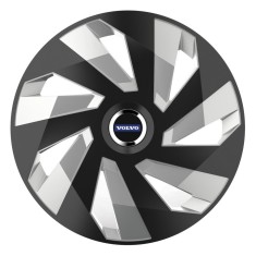 Set 4 Capace Roti, potrivite jantelor de R16, pentru Volvo, model vector black and silver