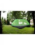 Hamac de Camping Dublu (2 persoane) 200x100 cm Plasa de tantari Verde, AVEX