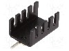 Radiator presat, aluminiu, 19.05mm x 13.21mm, negru, STONECOLD - D02PA foto
