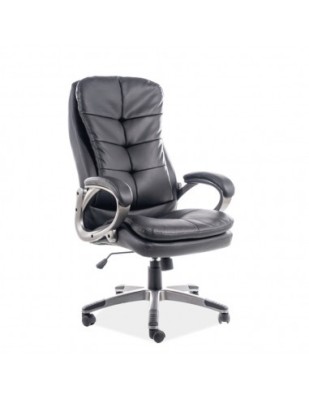 Scaun directorial SL Q270, cadru polipropilena, piele ecologica, inaltime ajustabila, mecanism balansare, 100 Kg, negru foto