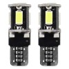 Bec de pozitie tip LED Canbus, T10 W2.1x9.5 W5W, 12V 2W, 5 SMD 5730, culoare alb, Amio, set 2 buc