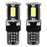 Bec Led 5SMD 5730 12V Pozitie W5W T10 Canbus 2buc - Alb Garage AutoRide