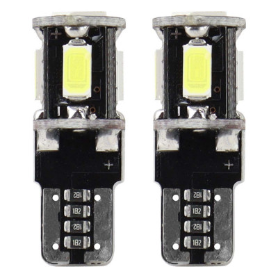 Bec Led 5SMD 5730 12V Pozitie W5W T10 Canbus 2buc - Alb Garage AutoRide foto